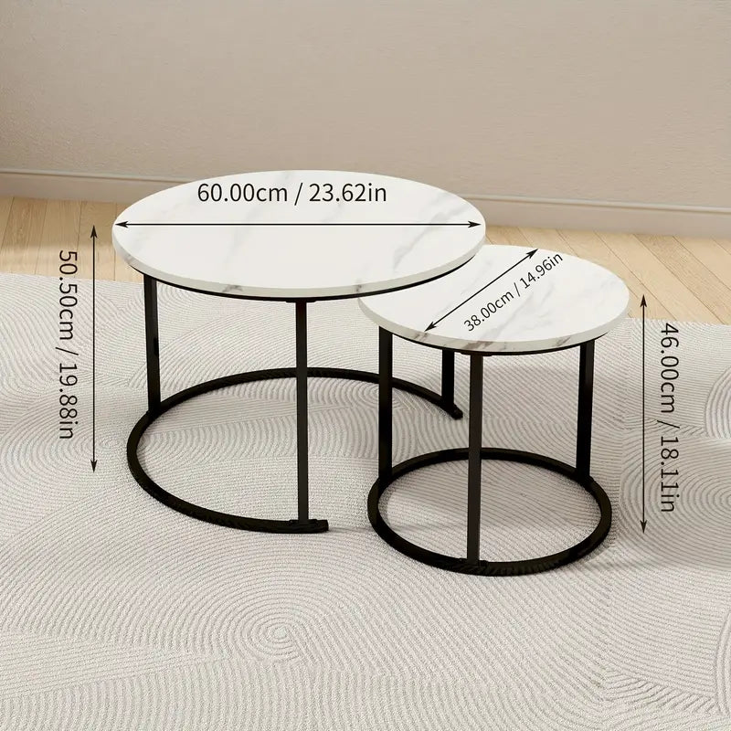 Table basse gigogne Confortura – Lot de 2